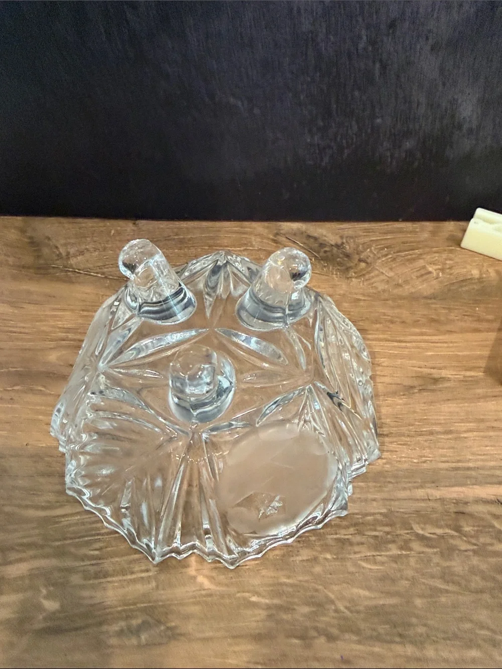 Vintage Clear Pressed Glass Decorative Bowl - Classic Home Accent with 3 feet